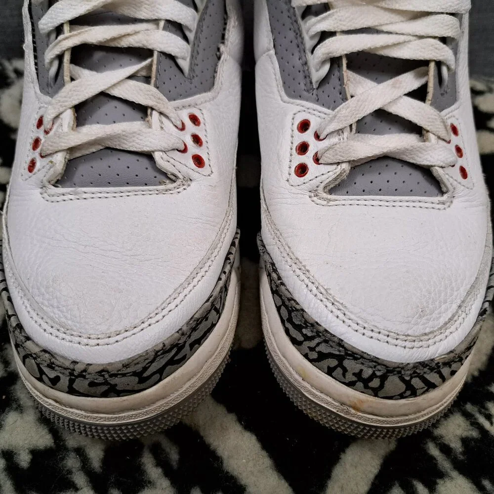 %Nike Air Jordan 3 Retro Fire Red Kids Sneakers AJ7